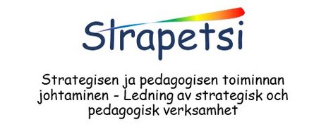 Strapetsi, Strategisen ja pedagogisen toiminnan johtaminen -tekstilogo.