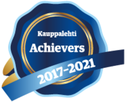 Blue Kauppalehti Achievers 2017-2021 logo.