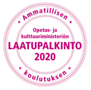 OKM:n laatupalkinto 2020 -leima.