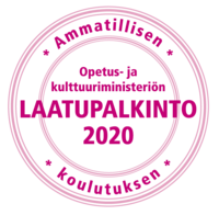 OKM:n laatupalkinto 2020 -leima.