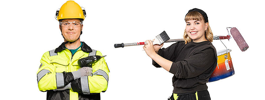 Kokeile rakentajan tai maalarin työtä rakennusalan kokeilujaksolla