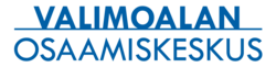 Valimoalan osaamiskeskus sininen teksti.