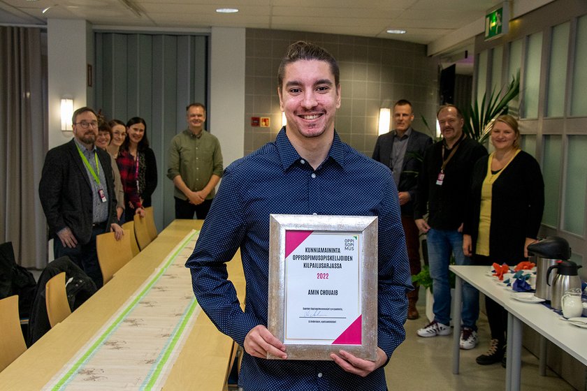 Amin Chouaib sai kunniamaininnan Vuoden oppisopimusopiskelija -kisassa