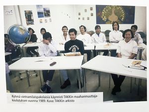 Ensimmäisen maahanmuuttajakoulutuksen opiskelijat olivat vietnamilaisia pakolaisia Maahanmuuttajakoulutus käynnistyi Tampereella vuonna 1989.