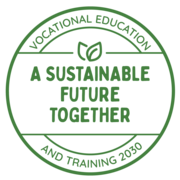 A sustainable future together: vocational education 2030 -stamp.
