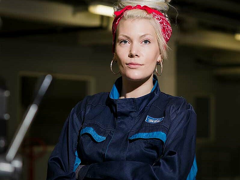 Elina, kone- ja tuotantotekniikan perustutkinto-opiskelija