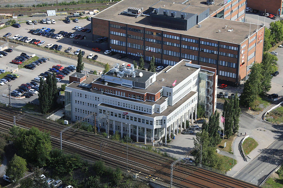 TAKK Tampereen valtatie campus aerial photo