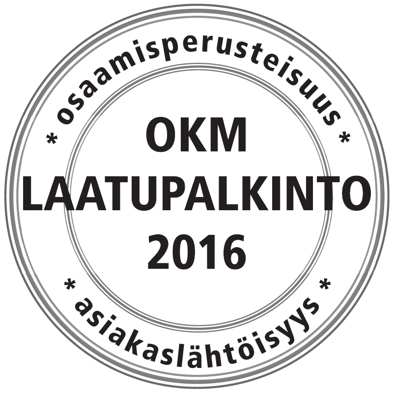 OKM laatupalkintoleima 2016.