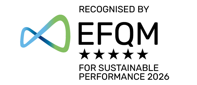 Viiden tähden efqm logo.